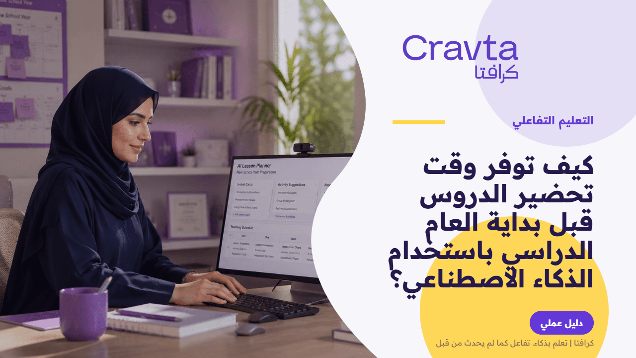 كيف توفر وقت تحضير الدروس قبل بداية العام الدراسي باستخدام الذكاء الاصطناعي؟