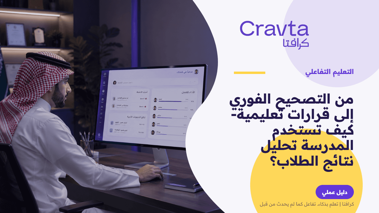 من التصحيح الفوري إلى قرارات تعليمية: كيف تستخدم المدرسة تحليل نتائج الطلاب؟