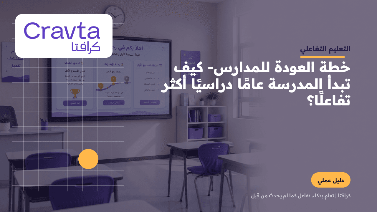 خطة العودة للمدارس: كيف تبدأ المدرسة عاما دراسيا أكثر تفاعلا؟