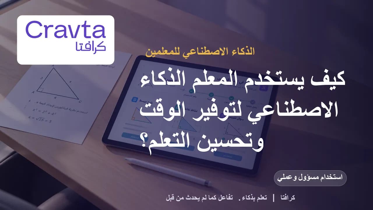 كيف يستخدم المعلم الذكاء الاصطناعي لتوفير الوقت وتحسين التعلم؟